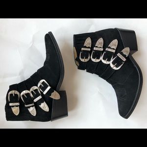 Toga Pulla black suede boots